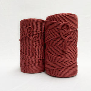 mary maker studio 1kg 5mm recycled cotton macrame string in spicy apple butter red colour buy online for macrame workshops beginners and advanced artists