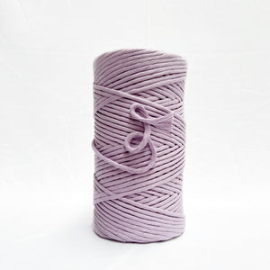 mary maker studio 1kg 5mm recycled cotton macrame string in iced lilac purple colour suitable for macrame workshops beginners and advanced artists