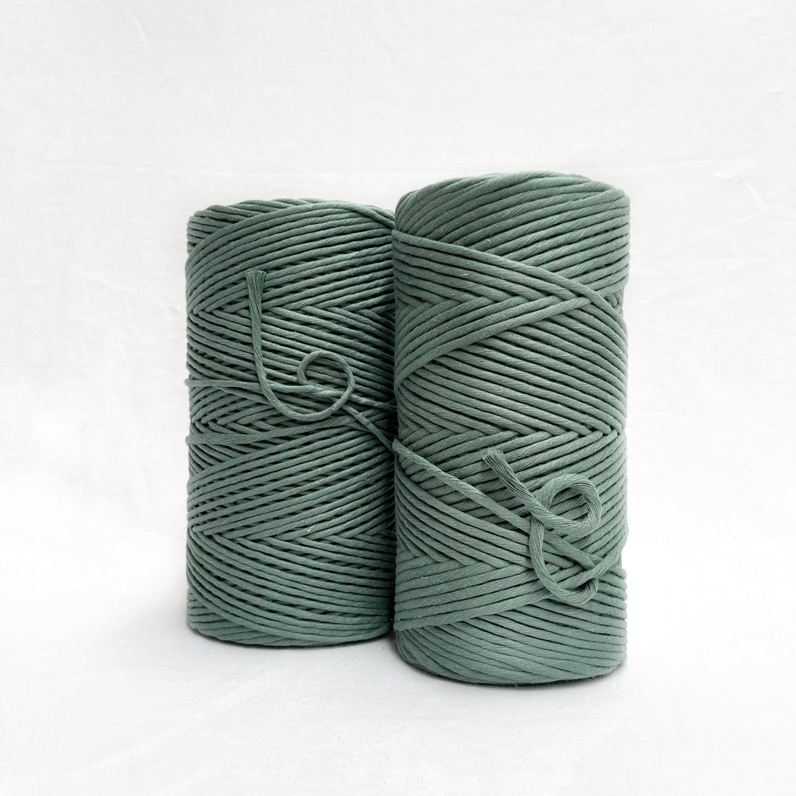 mary maker studio 1kg 5mm recycled cotton macrame string in dusty winter green colour buy online for macrame workshops beginners and advanced artists