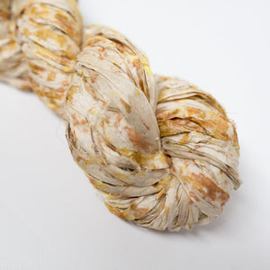 Mary Maker Studio ribbons Caramel Recycled Sari Silk Hand Painted Ribbon macrame cotton macrame rope macrame workshop macrame patterns macrame
