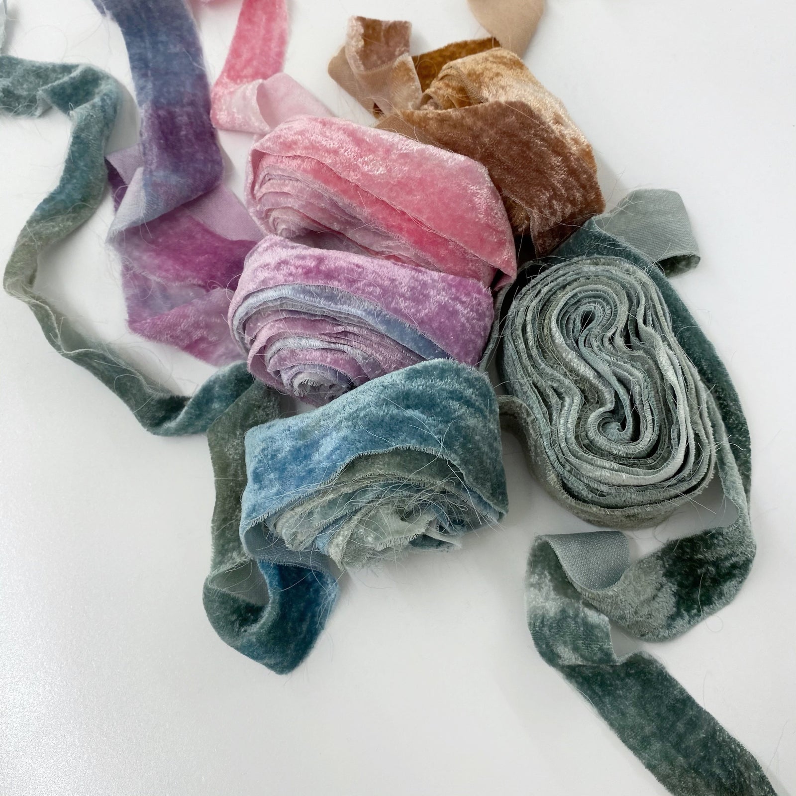 Mary Maker Studio ribbons Hand Painted Velvet Ribbon 1 Inch macrame cotton macrame rope macrame workshop macrame patterns macrame