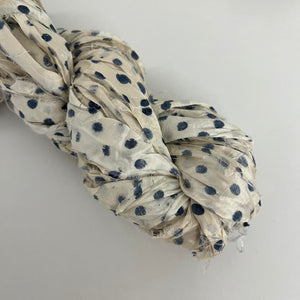 Mary Maker Studio ribbons Navy Sari Silk Polkadot Ribbon macrame cotton macrame rope macrame workshop macrame patterns macrame