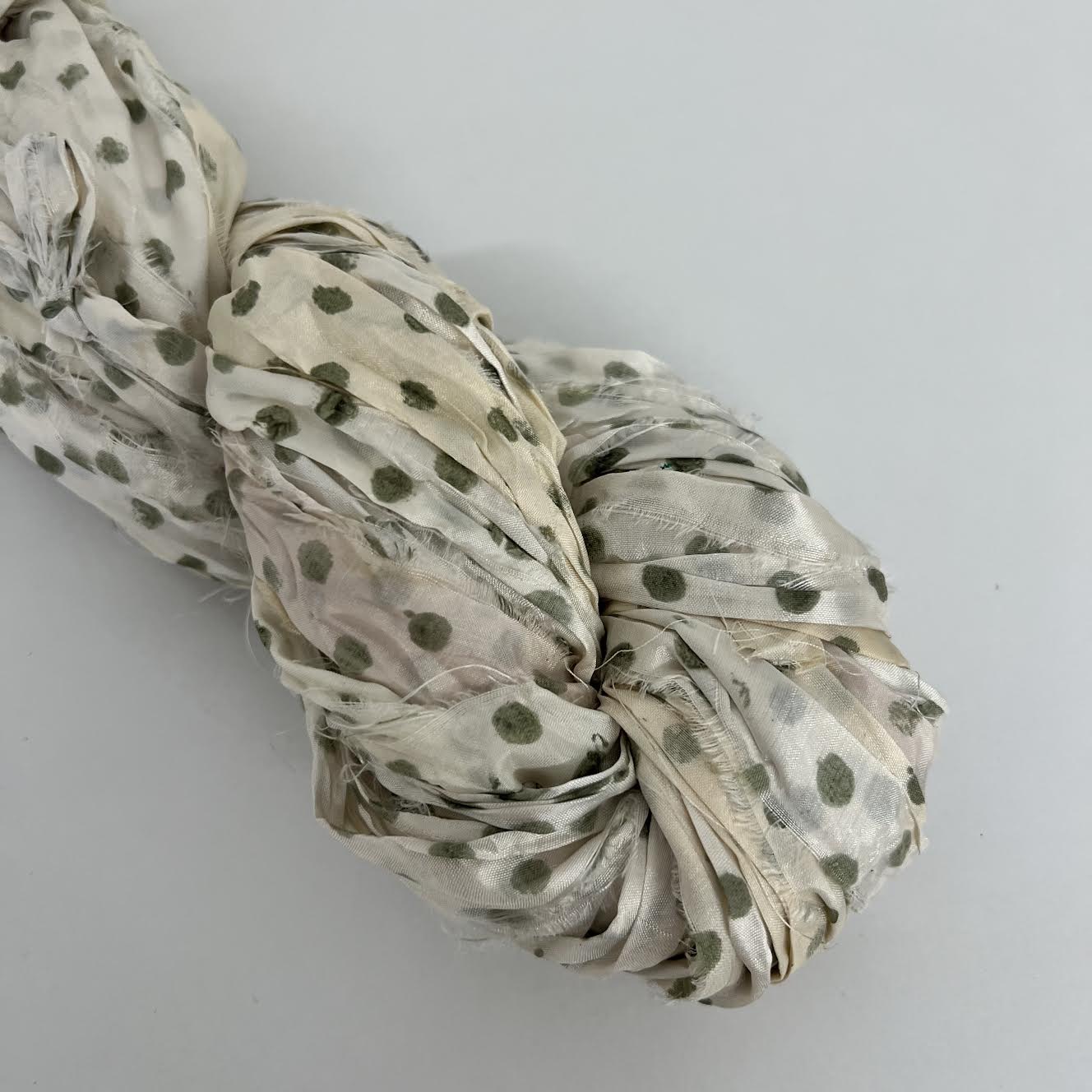 Mary Maker Studio ribbons Olive Sari Silk Polkadot Ribbon macrame cotton macrame rope macrame workshop macrame patterns macrame
