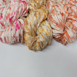 Mary Maker Studio ribbons Recycled Sari Silk Hand Painted Ribbon macrame cotton macrame rope macrame workshop macrame patterns macrame