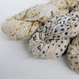 Mary Maker Studio ribbons Sari Silk Polkadot Ribbon macrame cotton macrame rope macrame workshop macrame patterns macrame