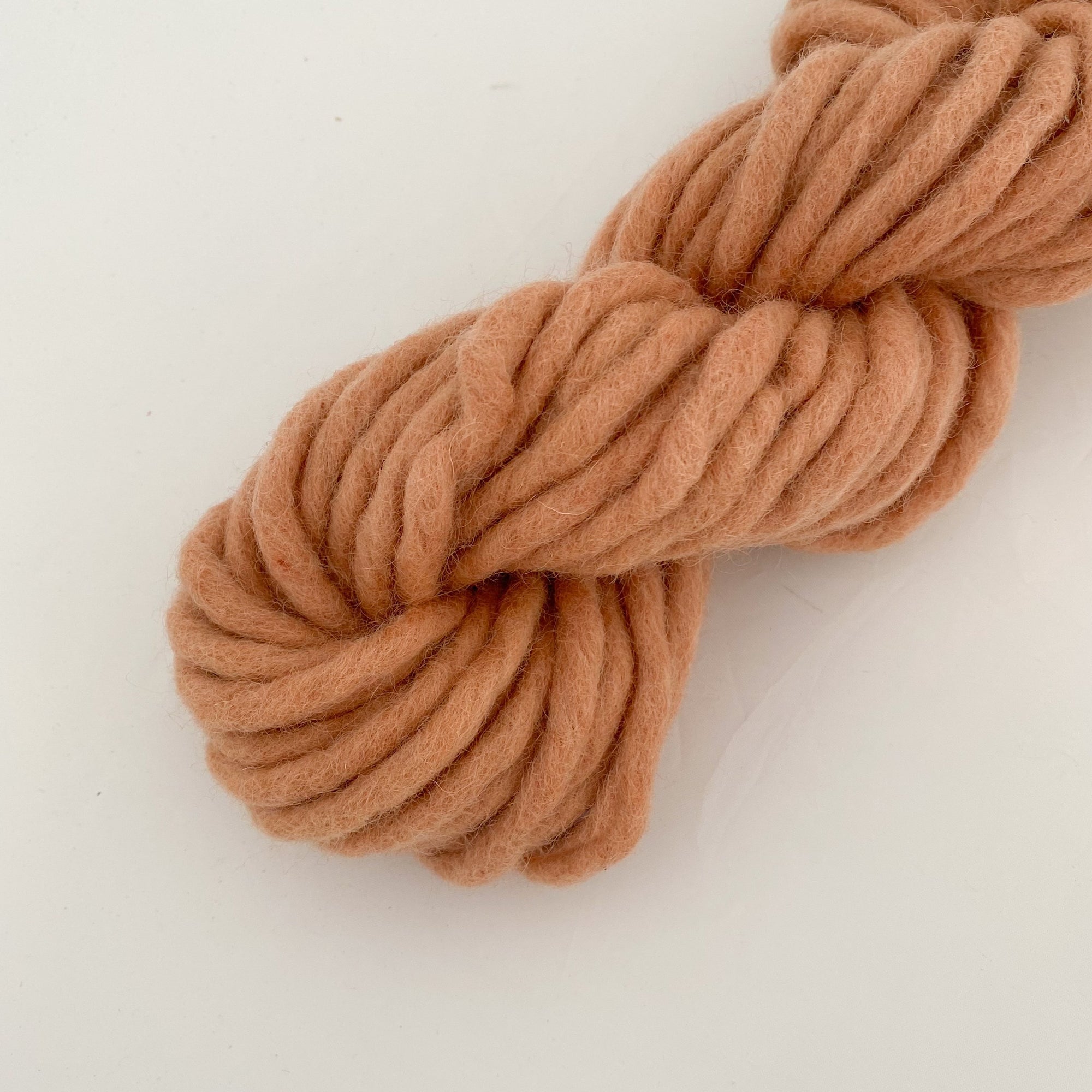Mary Maker Studio speciality fibre Iced Coral Felted Finger Rope macrame cotton macrame rope macrame workshop macrame patterns macrame