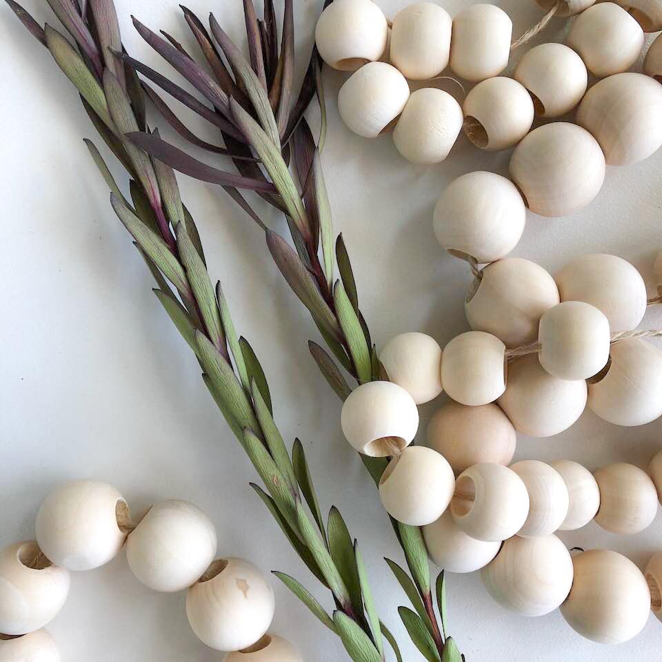 Wooden beads on sale