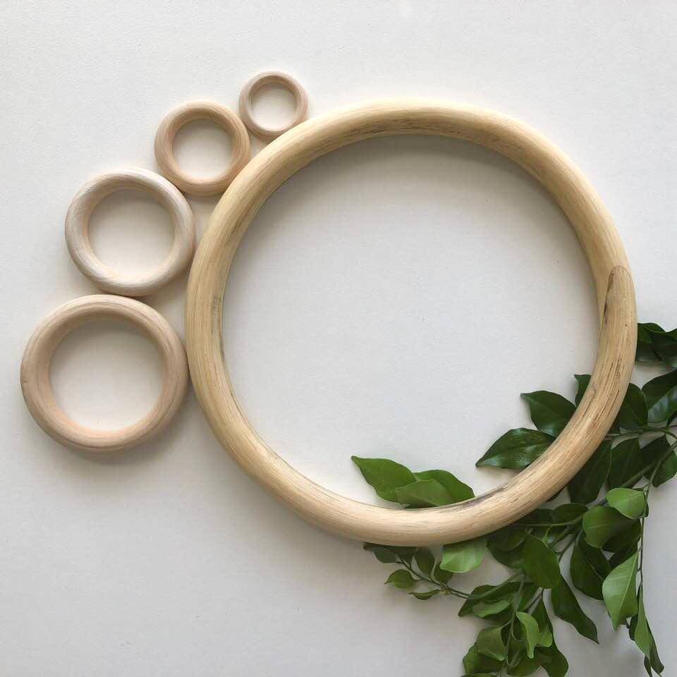 Natural Wooden Ring - Many Sizes in 2023  Wooden rings, Macrame plant  hangers, Macrame projects