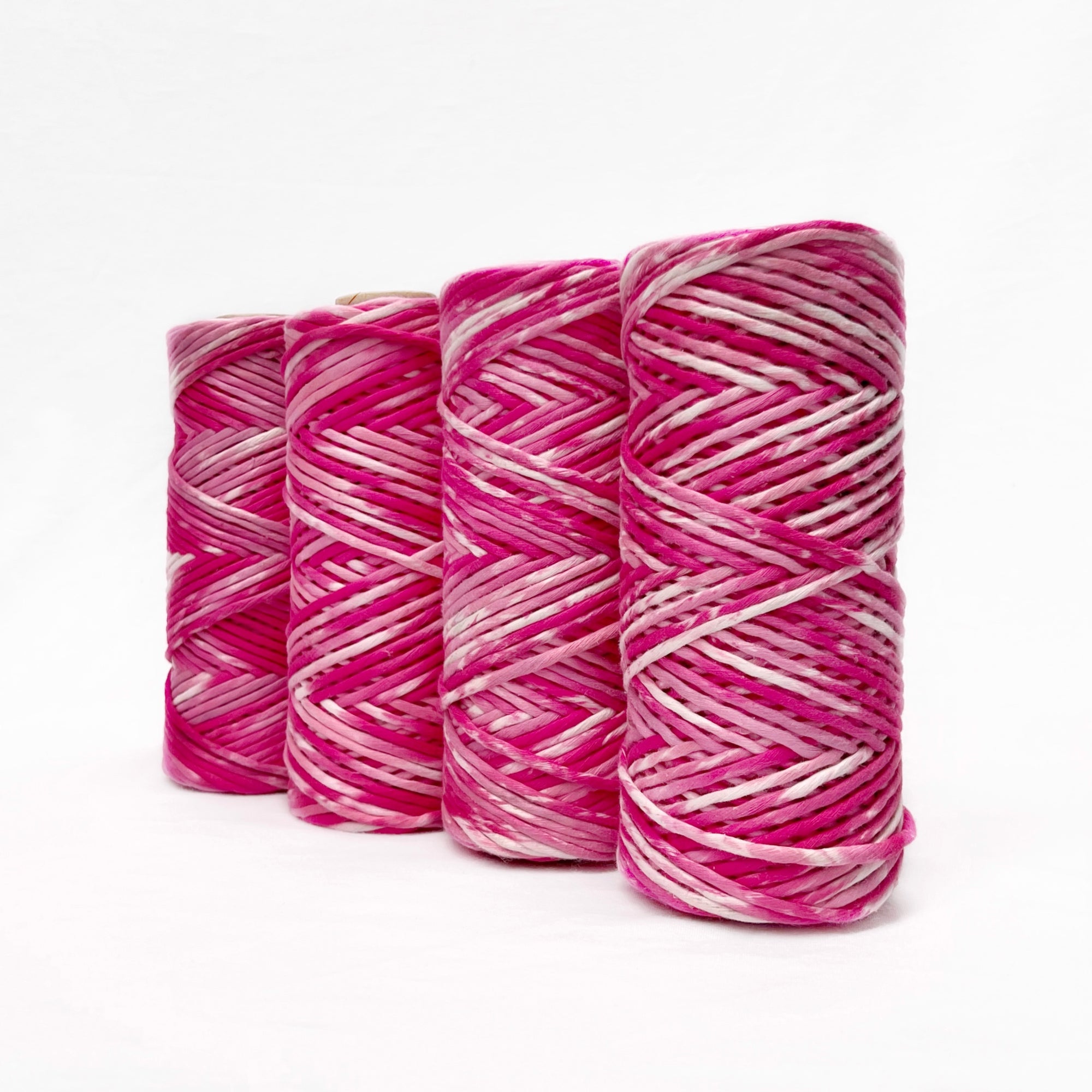 Hand Painted Macrame String // Lipstick Pink